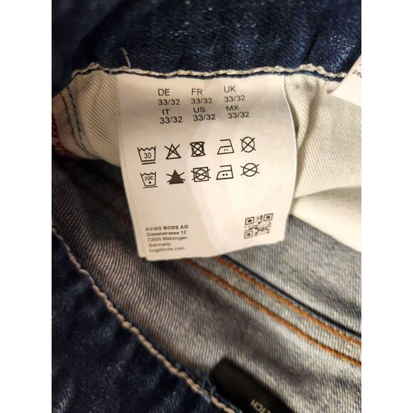 Hugo Boss Mens Jeans Slim Fit Straight faded vintage 33x29.5* measured denim - Picture 10 of 10